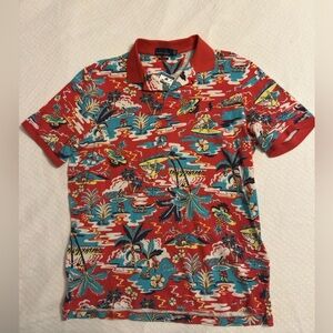 Ralph Lauren Ted Multicolor Tropical Polo Shirt Slim Fit NWT
